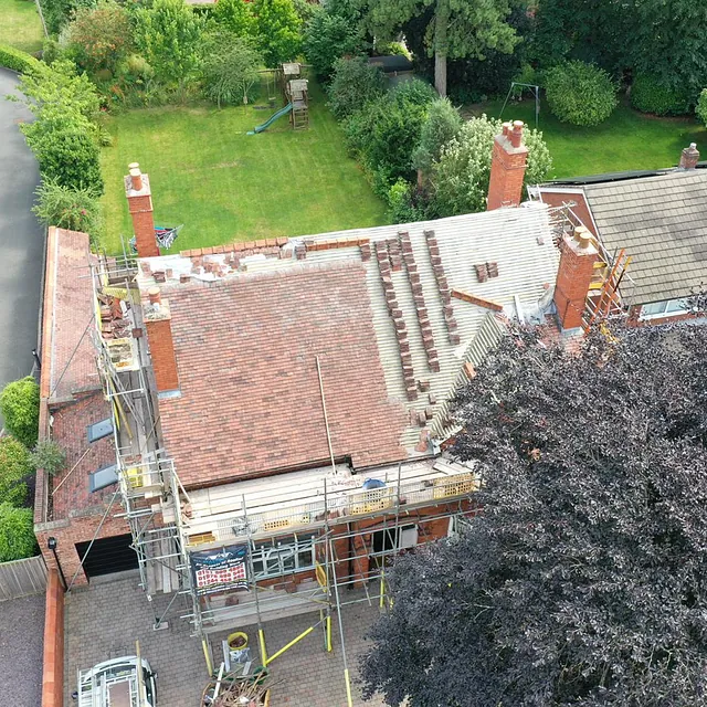 aerial view of roof