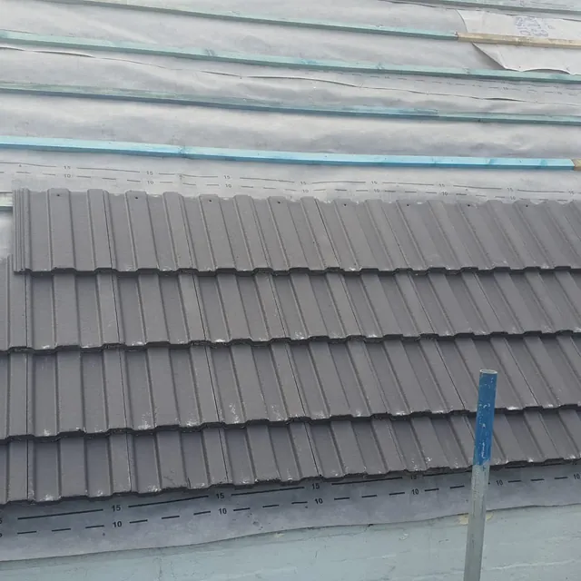 new tiled roof